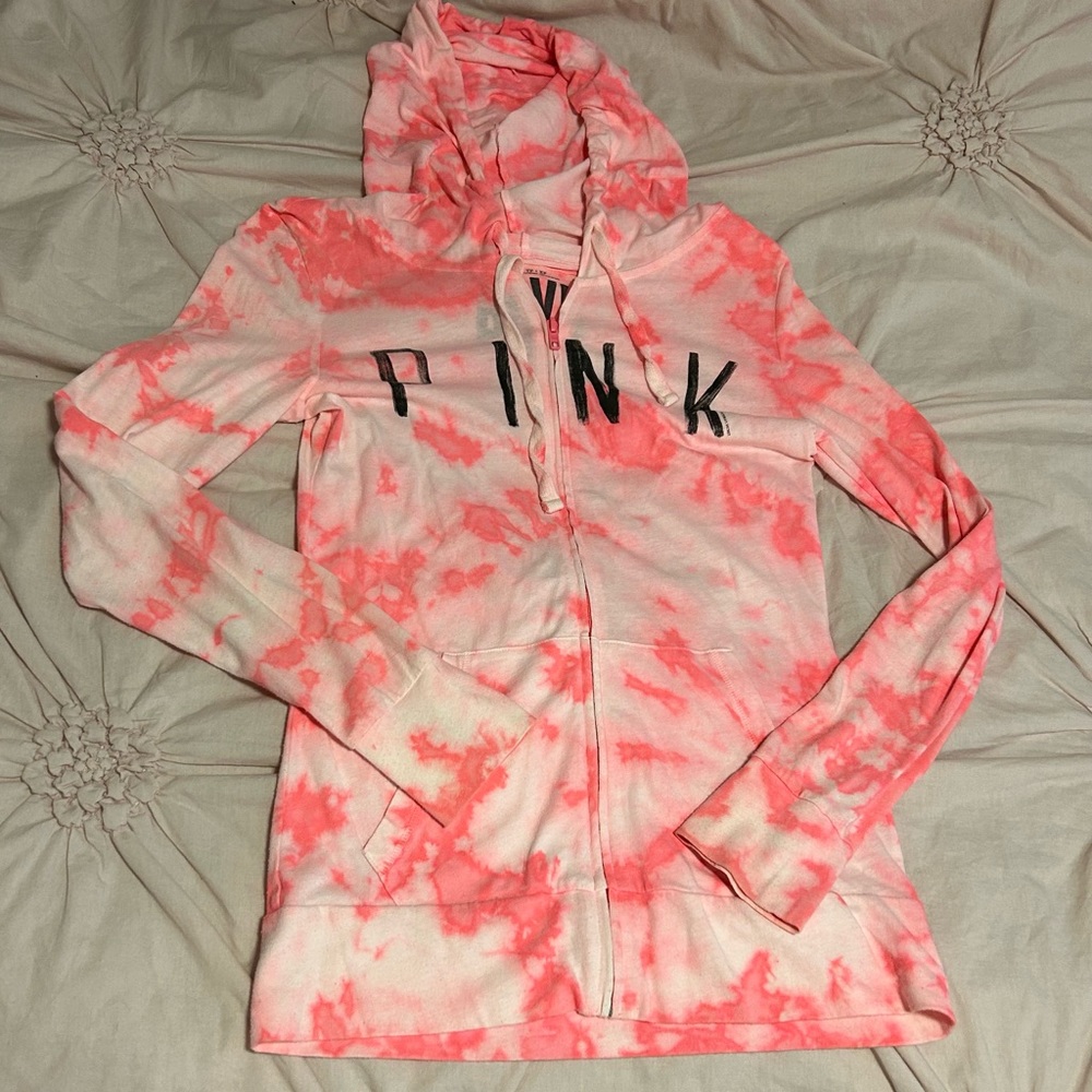 PINK Tie Dye Zip-up Jacket